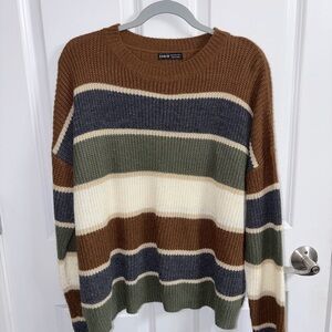 SHEIN Multicolor Striped Knit Sweater